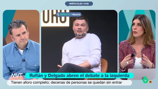 Raquel Ejerique, sobre los actos de Rufián y Sumar: "Una puesta en escena dividida no sé si tiene mucho sentido" Raquel Ejerique reflexiona sobre la unión a la izquierda del PSOE ante el acto de Rufián y Emilio Delgado y asegura en este vídeo que "la izquierda del Partido Socialista se merece una coalición, que no sea una dispersión de voto".