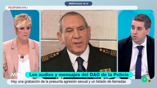 Jorge Piedrafita, el abogado de la polic&iacute;a que ha denunciado por agresi&oacute;n sexual al DAO de la Polic&iacute;a Nacional, explica en M&aacute;s Vale Tarde que su cliente "fue brutalmente acosada" tras conocerse la querella y pide "medidas para que esto no suceda".