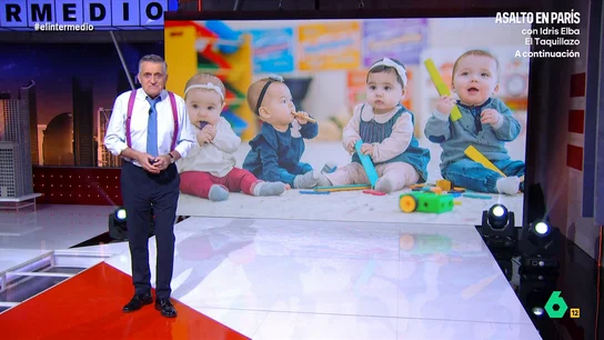 Wyoming se dirige a los niños nacidos en 2025: "Votad al que creáis que apuesta por la democracia y los servicios públicos" España consigue aumentar la natalidad por primera vez en los últimos diez años. En 2025 nacieron más de 320.000 niños, un dato que lleva al presentador de El Intermedio a todos esos nuevos españoles.