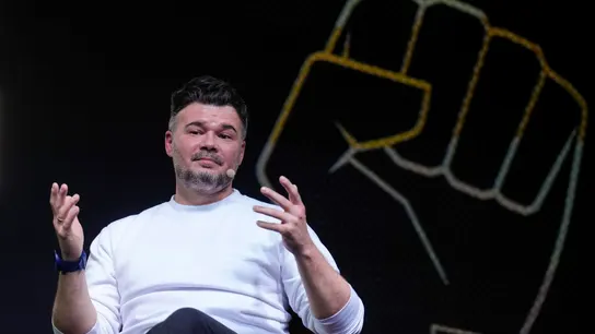 El portavoz de ERC en el Congreso, Gabriel Rufián, durante el acto celebrado este miércoles en Madrid. El portavoz de ERC en el Congreso, Gabriel Rufián, durante el acto celebrado este miércoles en Madrid.