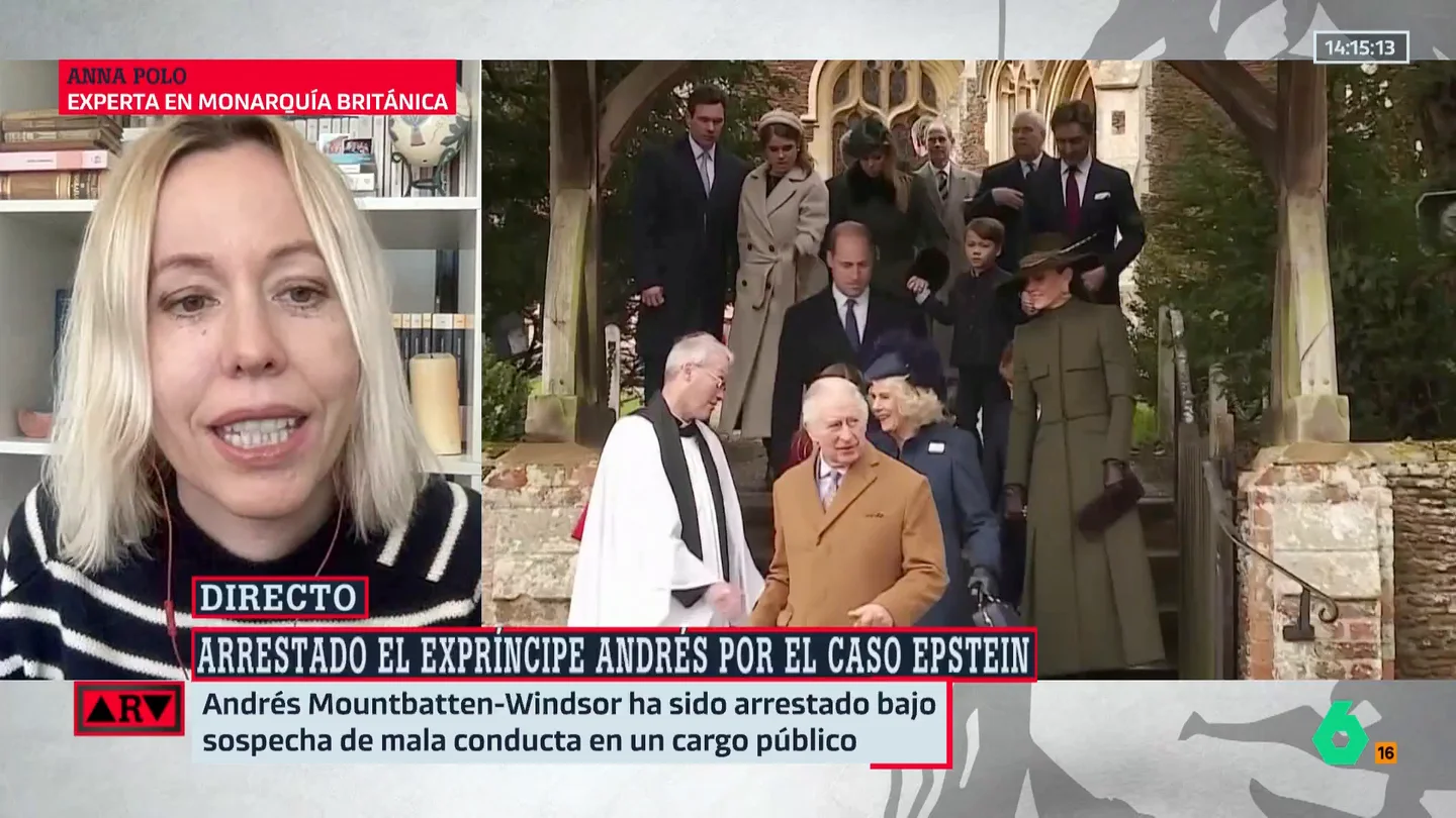 Anna Polo, experta en monarquía británica, tras la detención del ex príncipe Andrés: "Están involucrando a la hija mayor por su tren de vida excesivo" Anna Polo, experta en monarquía británica, tras la detención del ex príncipe Andrés: "Están involucrando a la hija mayor por su tren de vida excesivo"