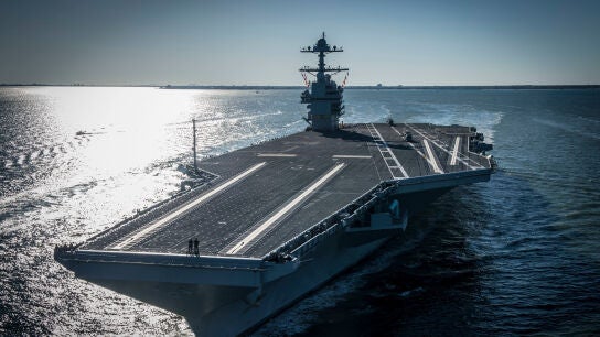 Imagen del USS Gerald R. Ford de la Marina de EEUU