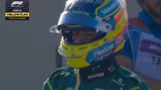 As&iacute; se qued&oacute; Fernando Alonso tras el KO de su Aston Martin
