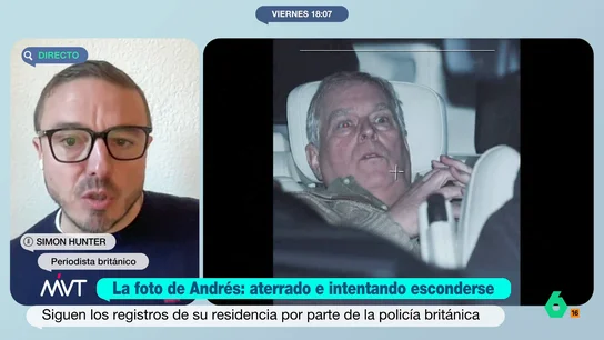 Simon Hunter, periodista británico, sobre el futuro judicial del expríncipe Andrés: "Tal y como está redactada la ley, es un delito muy difícil de probar" Simon Hunter, periodista británico, sobre el futuro judicial del expríncipe Andrés: "Tal y como está redactada la ley, es un delito muy difícil de probar"
