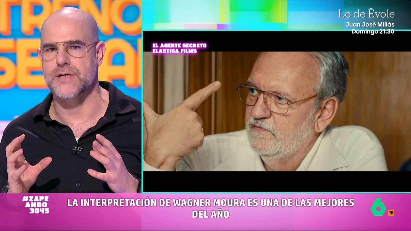 Alberto Rey analiza los dos estrenos más destacados de esta semana: 'El agente secreto' y 'Sin conexión' El periodista experto en cine destaca, entre todos los estrenos de este viernes, 'El agente secreto', una película brasileña protagonizada por Wagner Moura, y 'Sin conexión', dirigida por Bradley Cooper. Descubre cuántos 'Albertitos' han conseguido en el vídeo principal.
