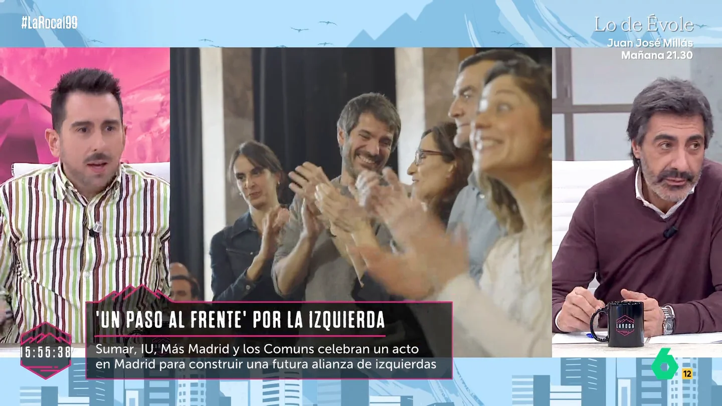 Juan del Val, sobre el eslogan 'Un paso al frente' de la izquierda: "Me suena a derechas, un poco facha" Juan del Val, sobre el eslogan 'Un paso al frente' de la izquierda: "Me suena a derechas, un poco facha"