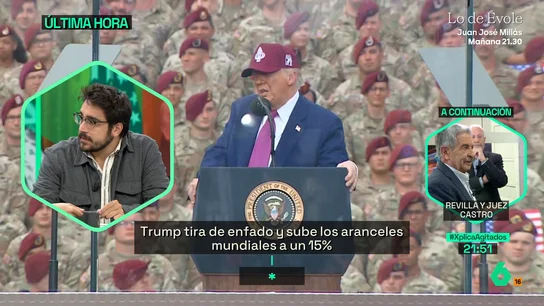 Eduardo Saldaña, tras la decisión del Supremo de EEUU de tumbar los aranceles: "Ha puesto a Trump contra las cuerdas de cara a su electorado" Eduardo Saldaña, tras la decisión del Supremo de EEUU de tumbar los aranceles: "Ha puesto a Trump contra las cuerdas de cara a su electorado"