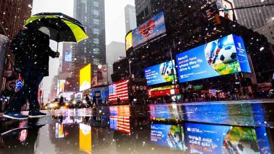 Tormenta de nieve en la ciudad de Nueva York.