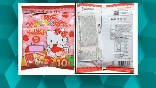 Imagen de las gominolas de Hello Kitty que se recomienda no ingerir