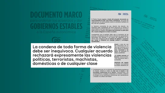 El PP condena en su documento marco "toda forma de violencia" El PP condena en su documento marco "toda forma de violencia"