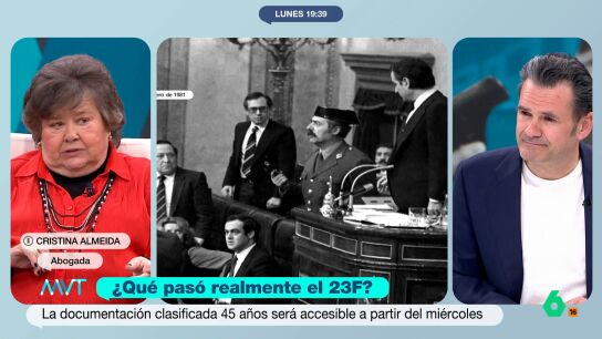 Hoy, cuando el Gobierno anuncia que desclasifica los documentos del 23F, Cristina Almeida recuerda c&oacute;mo vivi&oacute; el d&iacute;a del golpe de Estado. Una gripe en casa, una secretaria prepar&aacute;ndose para una boda y una reacci&oacute;n "heroica".