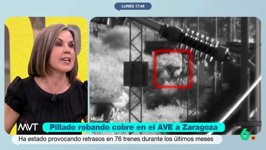 Beatriz de Vicente señala que robar cobre puede conllevar penas de cinco años de prisión: "Antes salía muy barato" Un hombre ha sido detenido por robar cobre en las vías de tren. Sus robos han afectado a la circulación de 76 trenes, de los cuales 49 son de alta velocidad.