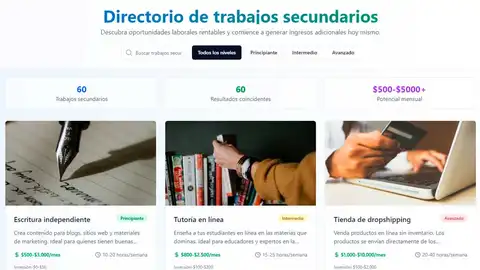 Encuenta un segundo trabajo Encuenta un segundo trabajo