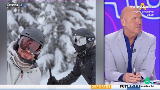 Alfonso Ar&uacute;s, al ver a David Beckham disfrutando de la nieve en los Alpes franceses: "La zanahoria ya la tiene"