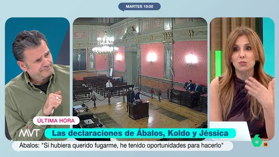 Carmen Morodo, tras ver las declaraciones en el Supremo de Ábalos, Koldo o Jéssica Rodríguez: "Es el corazón del sanchismo" En su declaración tanto el exministro socialista como su exasesor señalaban que no tenían intención de huir de España. La expareja de Ábalos, por su parte, llegaba, incluso, a llorar afirmando que todo lo relacionado con su exnovio le dolía.