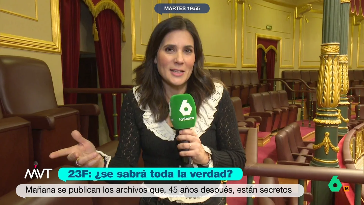 María Llapart muestra las huellas del 23F que todavía quedan en el Congreso y las que se han perdido por error Desde el Congreso de los Diputados, María Llapart muestra algunos de los impactos de bala que todavía se conservan en el Congreso del 23F. En total, 35 de los 45 disparos que se hicieron ese día, que podrían ser más de no haber sido por una obra.