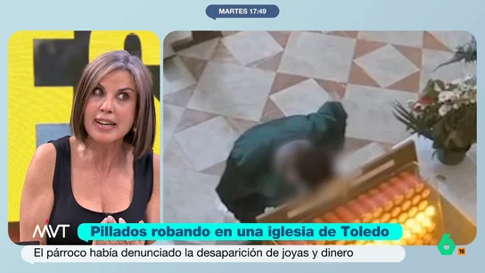Beatriz de Vicente apunta que robar en una iglesia es un robo agravado "porque se hace en un lugar de culto" Dos jóvenes entraron en una iglesia de Puente del Arzobispo, en Toledo, donde decidieron robar el dinero que acumulaba un lampario. Para ello, recurrieron a un imán potente.