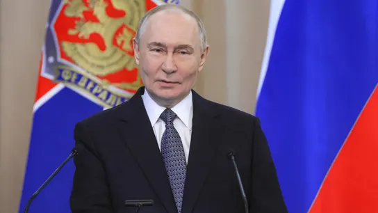 El presidente ruso, Vladimir Putin, pronuncia un discurso durante una reunión de la Junta del Servicio Federal de Seguridad (FSB) en Moscú, este martes. El presidente ruso, Vladimir Putin, pronuncia un discurso durante una reunión de la Junta del Servicio Federal de Seguridad (FSB) en Moscú, este martes.