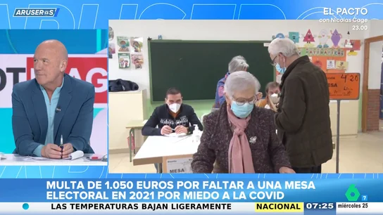 Alfonso Arús, tras conocer la multa de 1.050 euros por no acudir a una mesa electoral en 2021 por miedo al COVID: "¿Para cuándo ir de voluntario?" Alfonso Arús, tras conocer la multa de 1.050 euros por no acudir a una mesa electoral en 2021 por miedo al COVID: "¿Para cuándo ir de voluntario?"