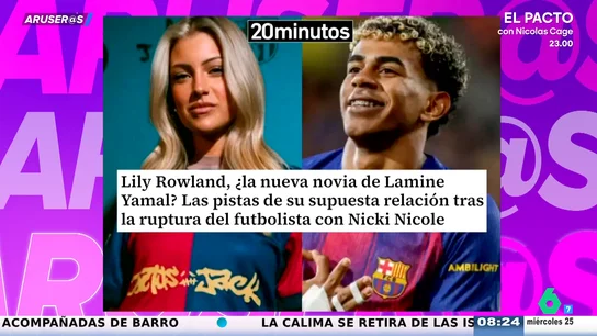 Tatiana Arús, de la posible relación de Lamine Yamal y Lily Rowland: "Ella era amiga de Nicky Nicole, pero ya no se da 'me gusta'" Tatiana Arús, de la posible relación de Lamine Yamal y Lily Rowland: "Ella era amiga de Nicky Nicole, pero ya no se da 'me gusta'"