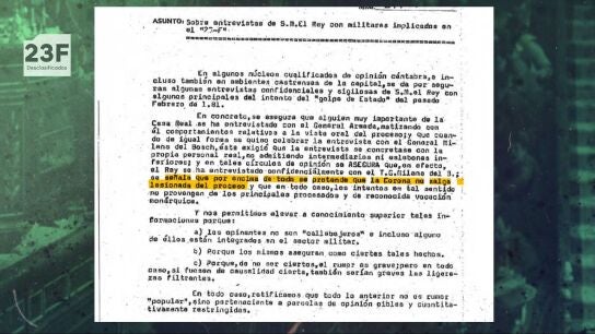 El rey Juan Carlos I se reuni&oacute; con golpistas del 23F antes del juicio con una petici&oacute;n: "Que la Casa Real no se vea lesionada"
