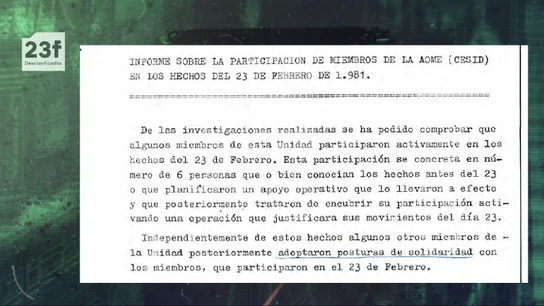 Un informe del servicio secreto admite que seis de sus agentes estuvieron implicados en el golpe del 23F Un informe del servicio secreto admite que seis de sus agentes estuvieron implicados en el golpe del 23F