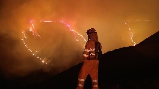 Imagen de archivo. Incendio en Cantabria.
