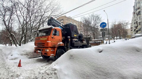 Moscú bate récord en nieve
