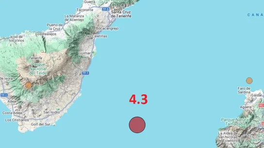 Un terremoto de magnitud 4,1 sacude el mar entre Tenerife y Gran Canaria: ¿se acerca una erupción del Teide? Un terremoto de magnitud 4,1 sacude el mar entre Tenerife y Gran Canaria: ¿se acerca una erupción del Teide?