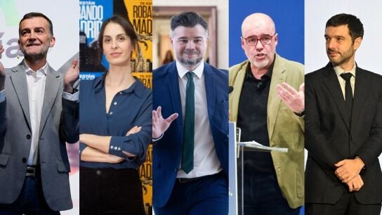Antonio Ma&iacute;llo, Rita Maestre, Gabriel Rufi&aacute;n, Unai Sordo y Pablo Bustinduy
