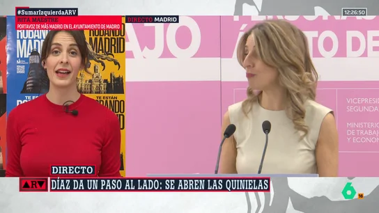 Rita Maestre se desmarca como opción a sustituir a Yolanda Díaz en el nuevo Sumar: "Mi único objetivo es desalojar al PP del Ayuntamiento de Madrid" Rita Maestre se desmarca como opción a sustituir a Yolanda Díaz en el nuevo Sumar: "Mi único objetivo es desalojar al PP del Ayuntamiento de Madrid"