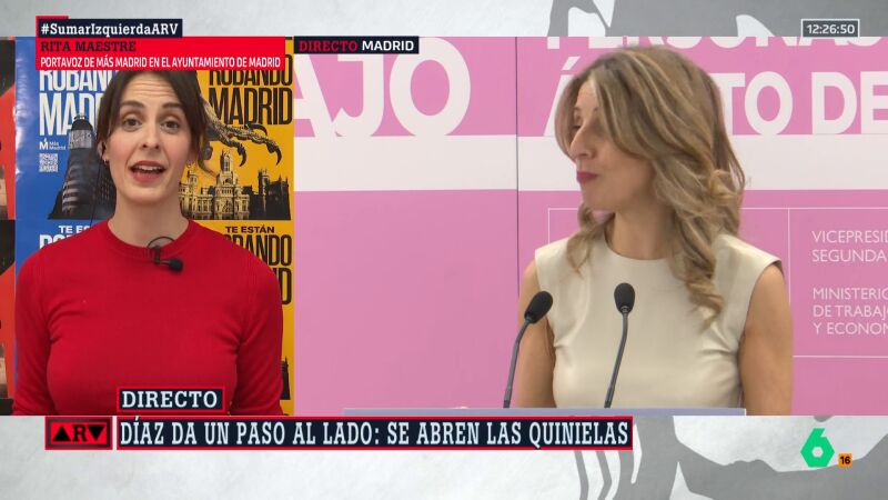 Rita Maestre se desmarca como opci&oacute;n a sustituir a Yolanda D&iacute;az en el nuevo Sumar: "Mi &uacute;nico objetivo es desalojar al PP del Ayuntamiento de Madrid"