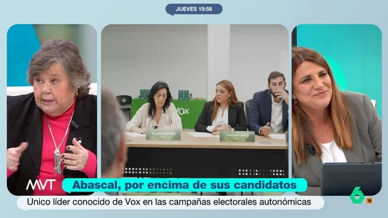 El mensaje de Cristina Almeida a los votantes de Castilla y León: "No voten a Abascal, que él no se presenta. Sería voto nulo" Más Vale Tarde debate en este vídeo sobre el hiperliderazgo de Santiago Abascal dentro de Vox, hasta el punto de que es él, y no su candidato, quien protagoniza todos los mítines y los carteles electorales en Castilla y León.