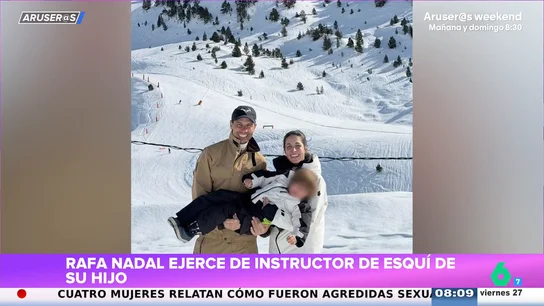 El vídeo viral de Rafa Nadal con Mery Perelló enseñando a esquiar a su hijo, Rafael El vídeo viral de Rafa Nadal con Mery Perelló enseñando a esquiar a su hijo, Rafael
