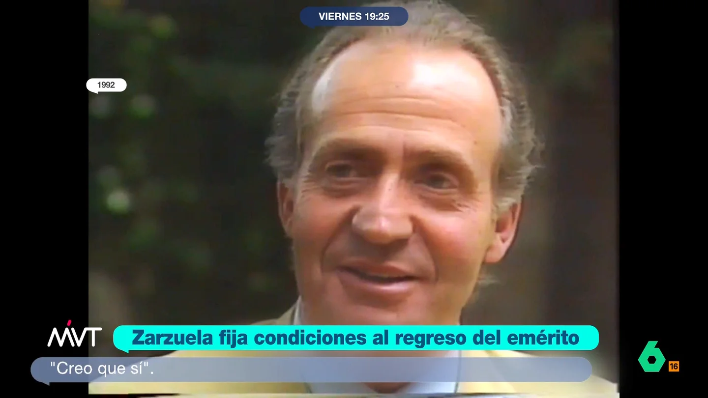 Juan Carlos I, en una entrevista en 1992 Juan Carlos I, en una entrevista en 1992