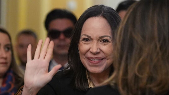 La l&iacute;der opositora de Venezuela, Mar&iacute;a Corina Machado.