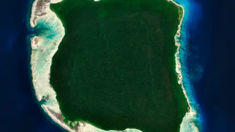 Isla Sentinel del Norte vista desde el espacio Isla Sentinel del Norte vista desde el espacio