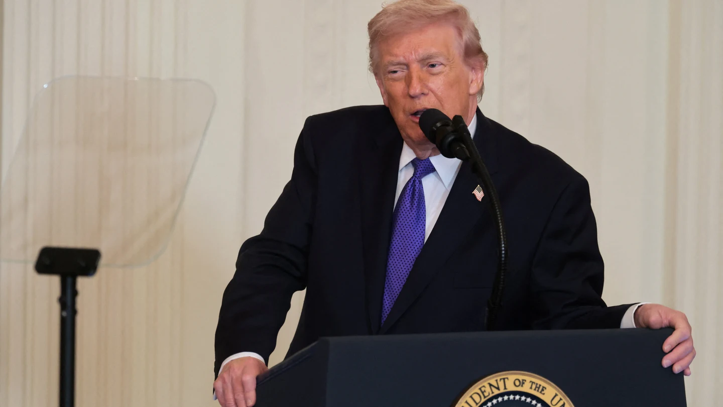 Donald Trump, durante la rueda de prensa en la Casa Blanca Donald Trump, durante la rueda de prensa en la Casa Blanca