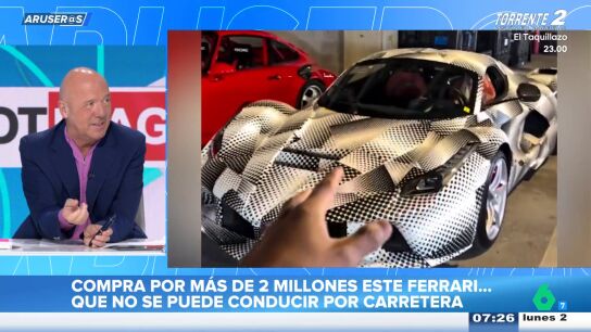 La reacci&oacute;n de Alfonso Ar&uacute;s al Ferrari de 2,6 millones que no puede conducirse en carretera