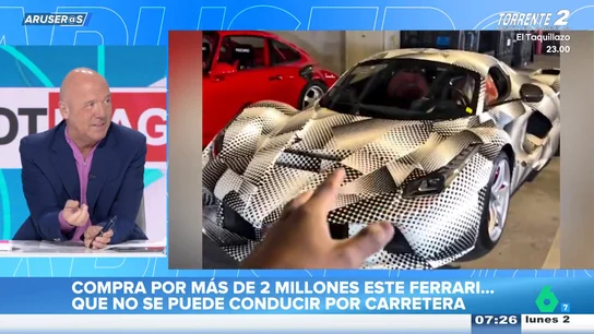 La reacción de Alfonso Arús al Ferrari de 2,6 millones que no puede conducirse en carretera La reacción de Alfonso Arús al Ferrari de 2,6 millones que no puede conducirse en carretera