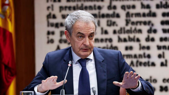 El expresidente del Gobierno Jos&eacute; Luis Rodr&iacute;guez Zapatero, en la comisi&oacute;n de investigaci&oacute;n del caso Koldo en el Senado.