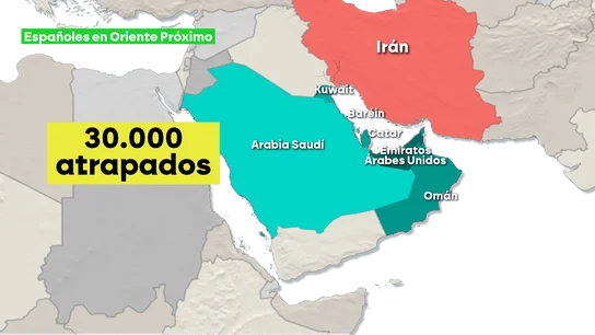 30.000 españoles atrapados por los ataques de Irán 30.000 españoles atrapados por los ataques de Irán