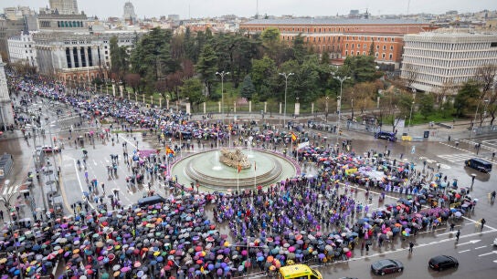 Manifestaci&oacute;n del 8 de marzo, d&iacute;a de la Mujer, en Madrid en 2025