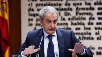 El expresidente del Gobierno Jos&eacute; Luis Rodr&iacute;guez Zapatero en la comisi&oacute;n de investigaci&oacute;n del caso Koldo en el Senado