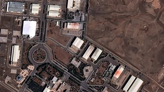 Imagen satelital de la planta nuclear de Natanz. Imagen satelital de la planta nuclear de Natanz.