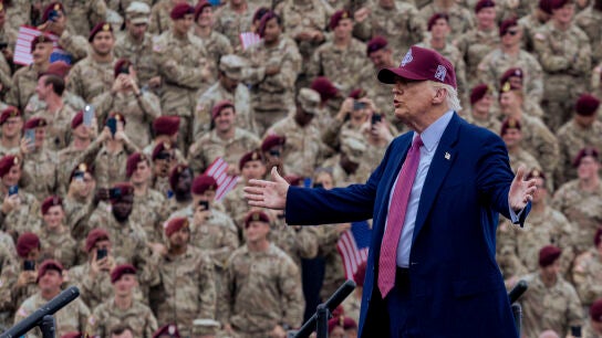 El presidente de Estados Unidos, Donald Trump, en la base militar de Fort Bragg en una imagen de archivo