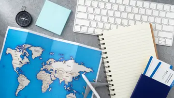 Mapa del mundo con aviones Mapa del mundo con aviones