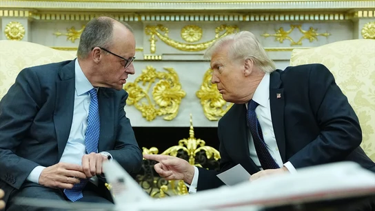 Imagen de archivo de Merz y Trump. Imagen de archivo de Merz y Trump.