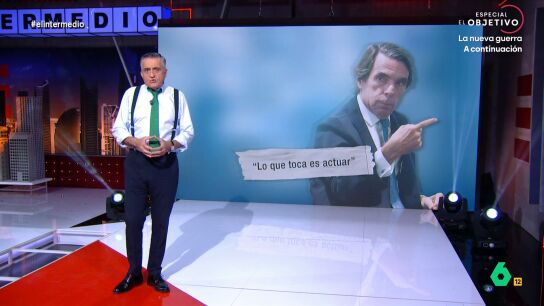 El expresidente popular ha dicho que en Ir&aacute;n hay que actuar "para hacer caer al r&eacute;gimen". Adem&aacute;s, con respecto al uso del eslogan 'No a la guerra', Aznar ha dicho que son "balbuceos buenistas". 