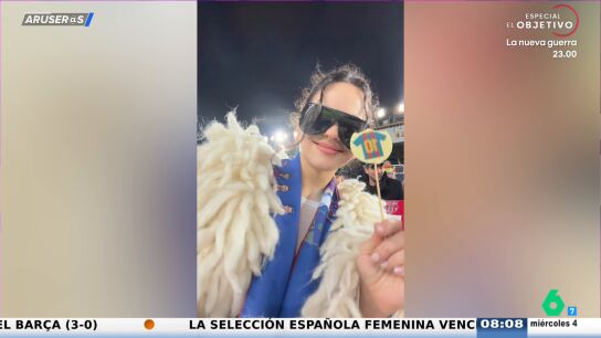 Rosal&iacute;a lo da todo animando al Barcelona contra el Atl&eacute;tico de Madrid en el Camp Nou